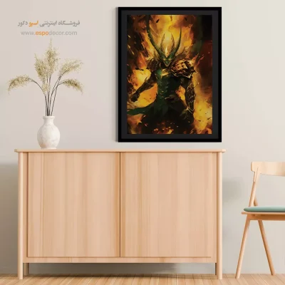 تابلو انیمه با رنگهای گرم