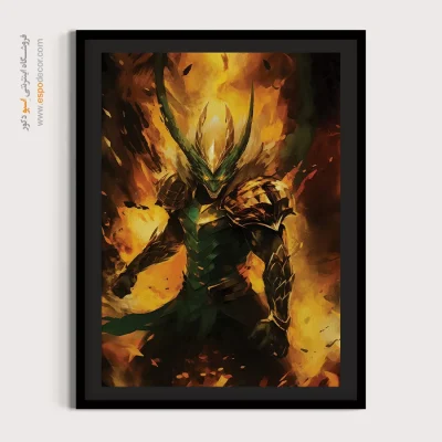 تابلو انیمه با رنگهای گرم