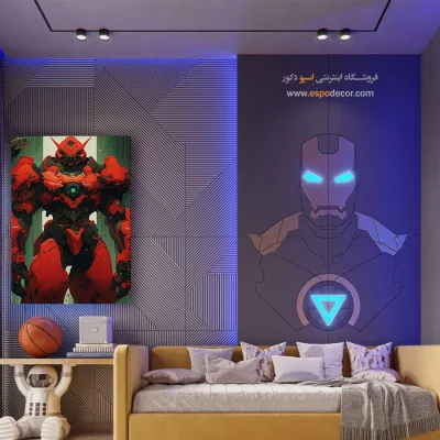 خرید تابلو انیمه رباتی - پنجره بارانی – تابلو انیمه - اسپو دکور