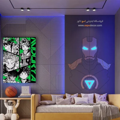 خرید تابلو انیمه با طراحی منحصر به فرد - غروب صورتی – تابلو انیمه - اسپو دکور