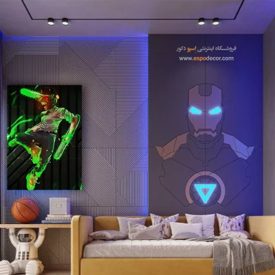 خرید اینترنتی تابلو انیمه اتاق پسرانه - مرد اره برقی – تابلو انیمه - اسپو دکور