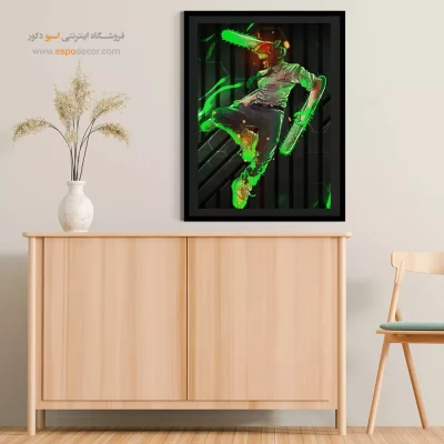 خرید اینترنتی تابلو انیمه اتاق پسرانه - مرد اره برقی – تابلو انیمه - اسپو دکور