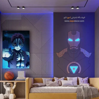 خرید اینترنتی تابلو انیمه تم آبی