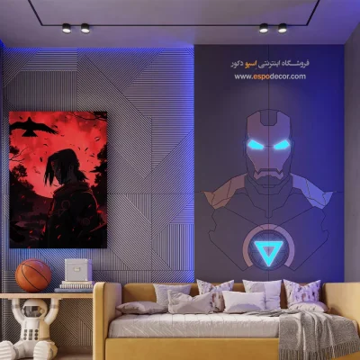 تابلو فانتزی با تم قرمز - ایتاچی – تابلو انیمه - اسپو دکور