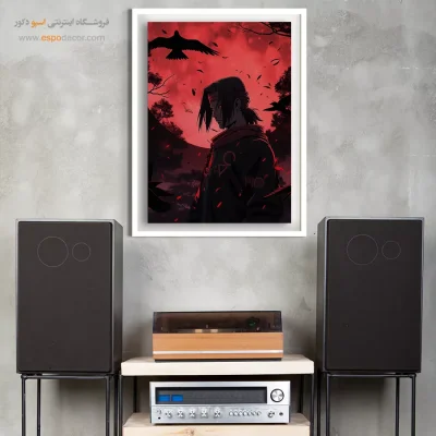 تابلو فانتزی با تم قرمز - ایتاچی – تابلو انیمه - اسپو دکور