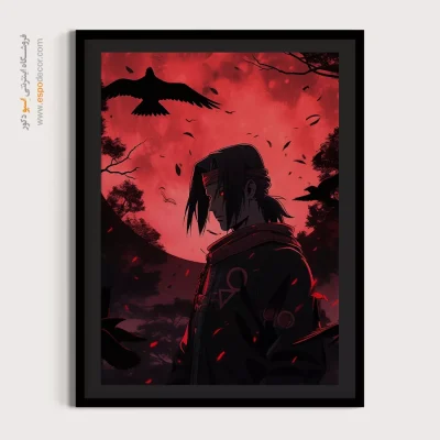 تابلو فانتزی با تم قرمز - ایتاچی – تابلو انیمه - اسپو دکور