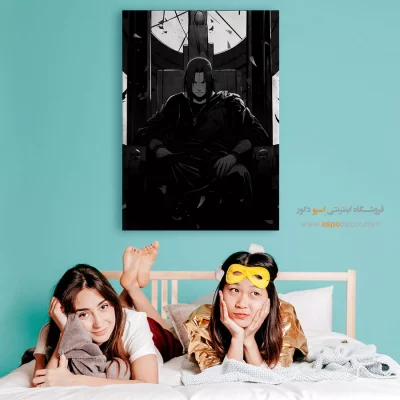 خرید تابلو مانگا سیاه و سفید - ایتاچی اوچیها – تابلو انیمه - اسپو دکور