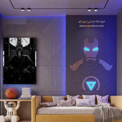 خرید تابلو مانگا سیاه و سفید - ایتاچی اوچیها – تابلو انیمه - اسپو دکور