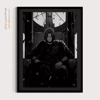 خرید تابلو مانگا سیاه و سفید - ایتاچی اوچیها – تابلو انیمه - اسپو دکور