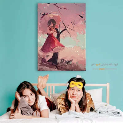 تابلو انیمه اتاق دخترانه برای هدیه