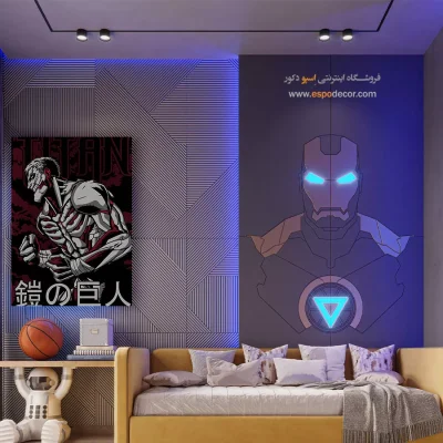 خرید تابلو مانگا ژاپنی - تایتان – تابلو انیمه - اسپو دکور
