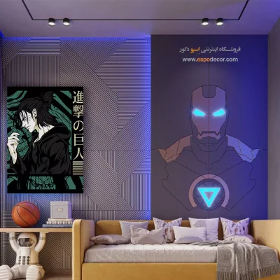 ارن ییگر – تابلو انیمه - تابلو مانگا با تم سبز - اسپو دکور