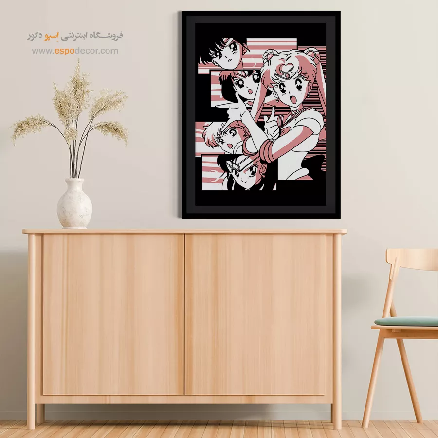 خرید تابلو مانگا کادو تولد دخترانه