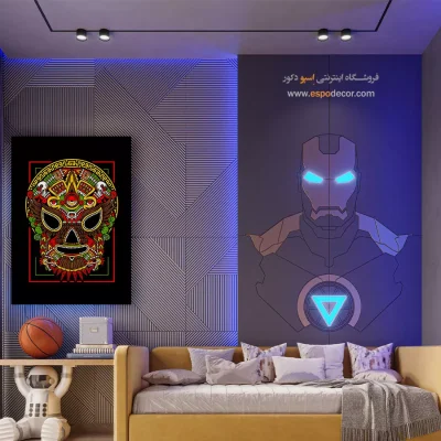ماسک کشتی‌گیر – تابلو انیمه - خرید تابلو مانگا پسرانه - اسپو دکور