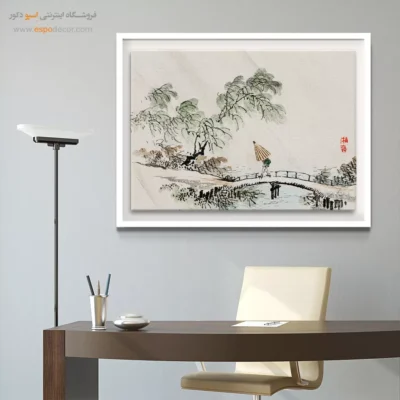 مردی در حال عبور از پل – تابلو نقاشی های بایرئی گاکان - اسپو دکور