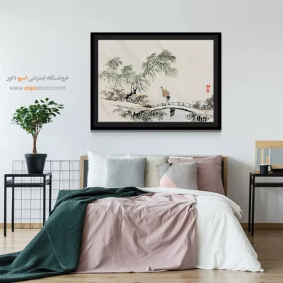 مردی در حال عبور از پل – تابلو نقاشی های بایرئی گاکان - اسپو دکور