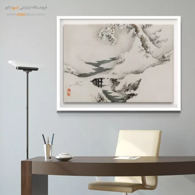 منظره برفی – تابلو نقاشی های بایرئی گاکان - اسپو دکور