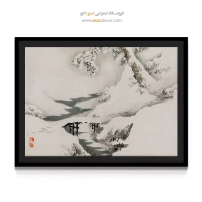 منظره برفی – تابلو نقاشی های بایرئی گاکان - اسپو دکور