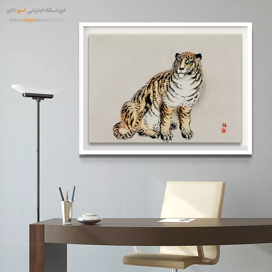 ببر – تابلو نقاشی های بایرئی گاکان - اسپو دکور