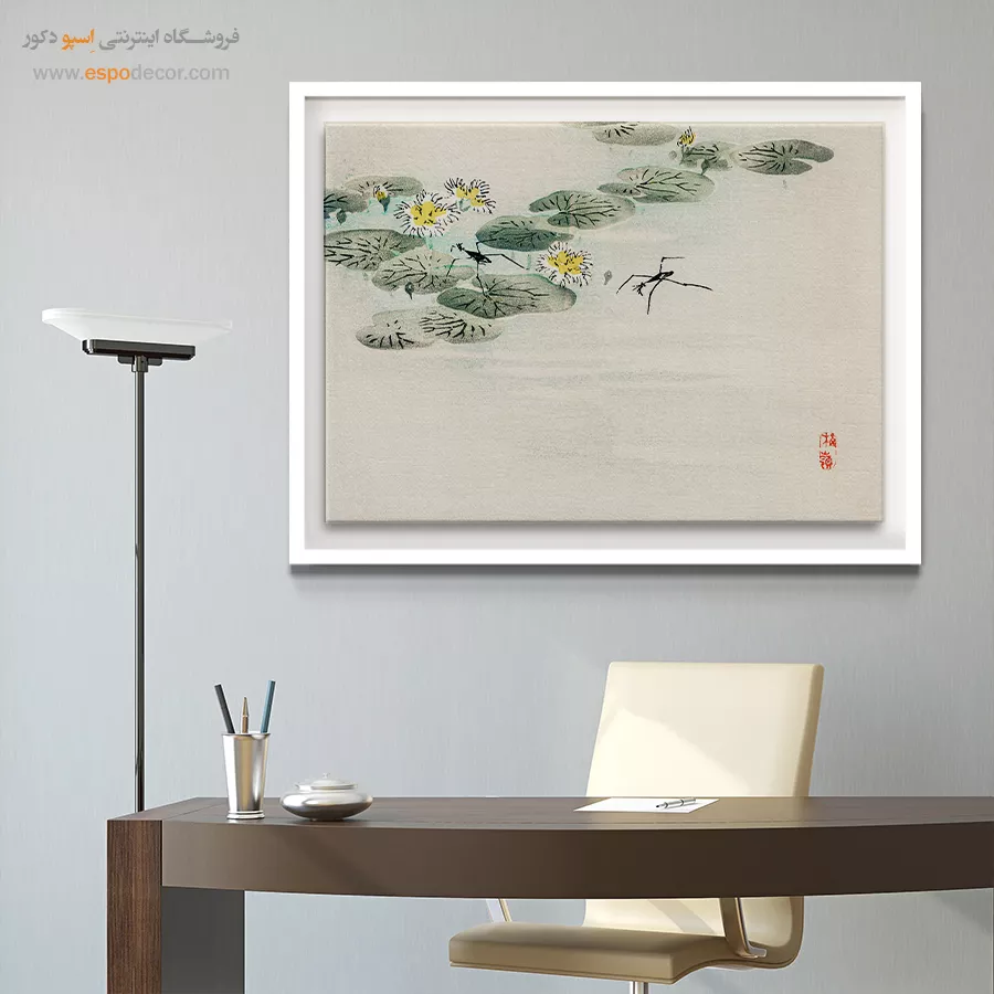 برکه نیلوفر آبی – تابلو نقاشی های بایرئی گاکان - اسپو دکور