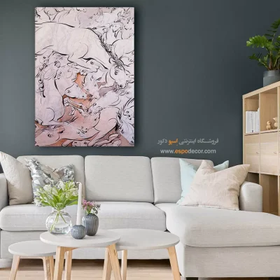 تابلو تزیینی - اسب – تابلو نقاشی های حسین بهزاد - اسپو دکور