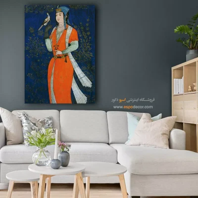 خرید تابلو نگارگری ایرانی - قوش – تابلو نقاشی های حسین بهزاد - اسپو دکور