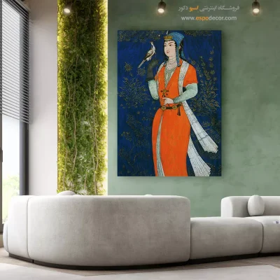 خرید تابلو نگارگری ایرانی - قوش – تابلو نقاشی های حسین بهزاد - اسپو دکور