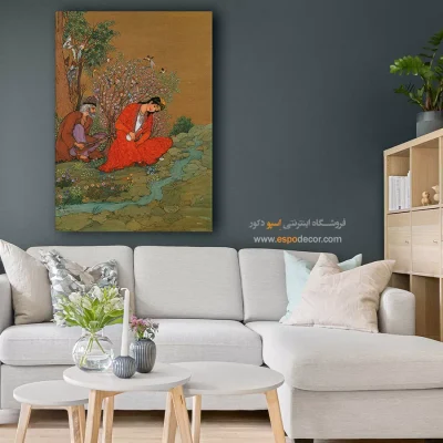 خرید نقاشی مینیاتور - نسیم بهار – تابلو نقاشی های حسین بهزاد - اسپو دکور