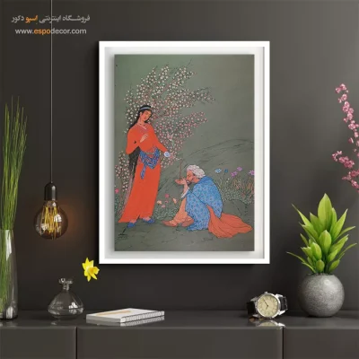 خرید مینیاتور ایران - یک لیوان شراب – تابلو نقاشی های حسین بهزاد - اسپو دکور