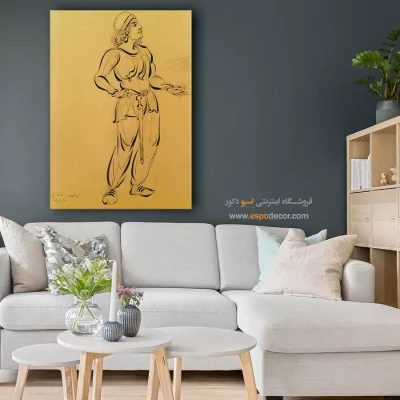 تابلو نقاشی سنتی روی بوم - بهار جوانی – تابلو نقاشی های حسین بهزاد - اسپو دکور