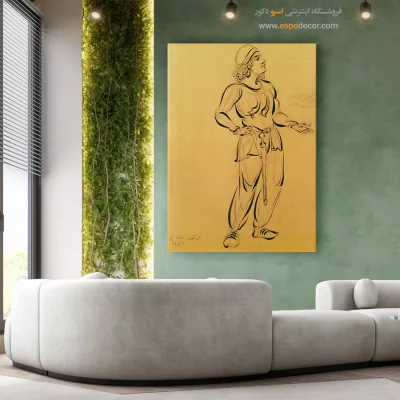 تابلو نقاشی سنتی روی بوم - بهار جوانی – تابلو نقاشی های حسین بهزاد - اسپو دکور