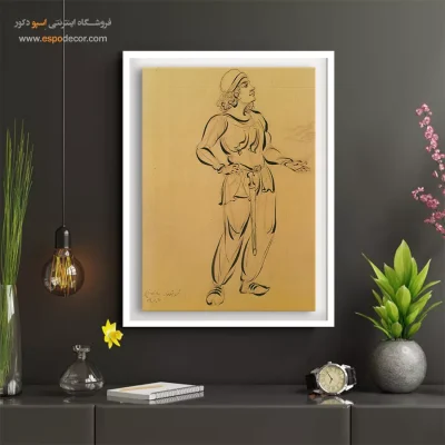 تابلو نقاشی سنتی روی بوم - بهار جوانی – تابلو نقاشی های حسین بهزاد - اسپو دکور