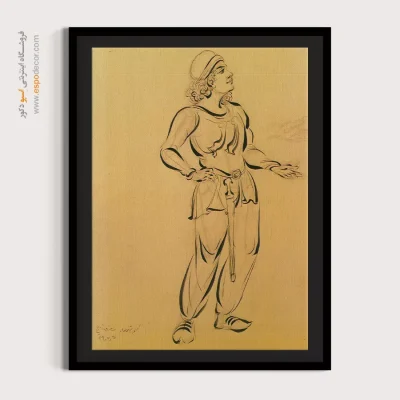 تابلو نقاشی سنتی روی بوم - بهار جوانی – تابلو نقاشی های حسین بهزاد - اسپو دکور