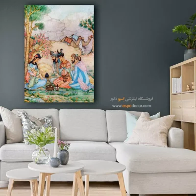 تابلو مینیاتور چهره - تولد حضرت عیسی – تابلو نقاشی های حسین بهزاد - اسپو دکور