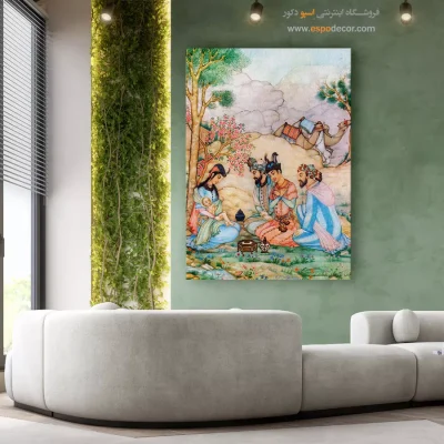 تابلو مینیاتور چهره - تولد حضرت عیسی – تابلو نقاشی های حسین بهزاد - اسپو دکور