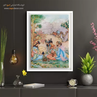 تابلو مینیاتور چهره - تولد حضرت عیسی – تابلو نقاشی های حسین بهزاد - اسپو دکور