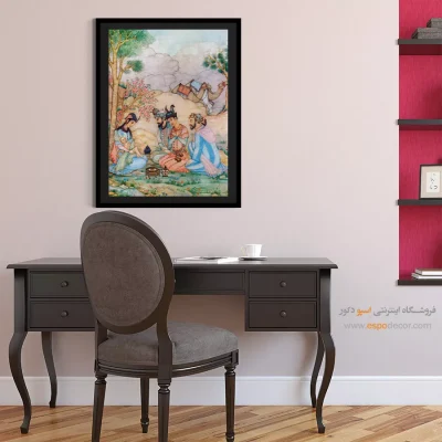 تابلو مینیاتور چهره - تولد حضرت عیسی – تابلو نقاشی های حسین بهزاد - اسپو دکور