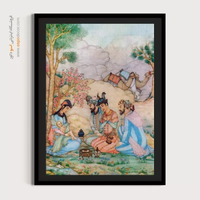 تابلو مینیاتور چهره - تولد حضرت عیسی – تابلو نقاشی های حسین بهزاد - اسپو دکور