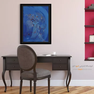 خرید اینترنتی تابلو مینیاتور - جذابیت و عشوه گری – تابلو نقاشی های حسین بهزاد - اسپو دکور