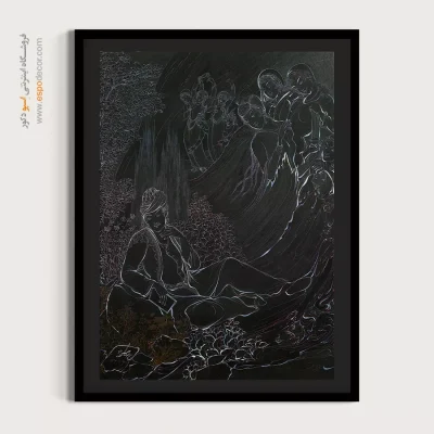 تابلو مینیاتوری ایرانی - جوانی حافظ – تابلو نقاشی های حسین بهزاد - اسپو دکور