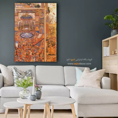 تابلو ایرانی با سبک بهزاد - یوسف و زنان مصری – تابلو نقاشی های حسین بهزاد - اسپو دکور