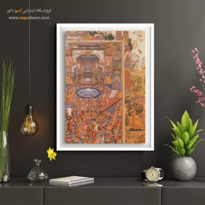 تابلو ایرانی با سبک بهزاد - یوسف و زنان مصری – تابلو نقاشی های حسین بهزاد - اسپو دکور