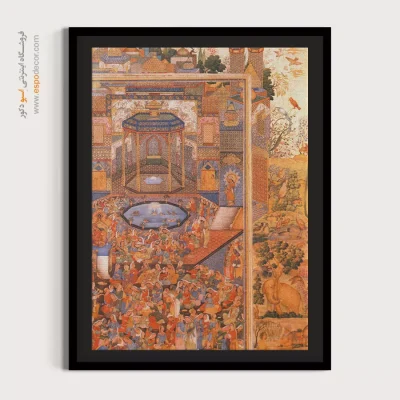 تابلو ایرانی با سبک بهزاد - یوسف و زنان مصری – تابلو نقاشی های حسین بهزاد - اسپو دکور