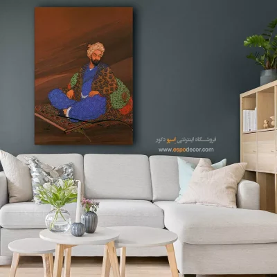 تابلو نقاشی مینیاتور روی بوم - رودکی – تابلو نقاشی های حسین بهزاد - اسپو دکور