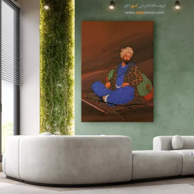 تابلو نقاشی مینیاتور روی بوم - رودکی – تابلو نقاشی های حسین بهزاد - اسپو دکور