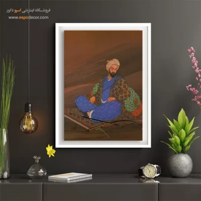 تابلو نقاشی مینیاتور روی بوم - رودکی – تابلو نقاشی های حسین بهزاد - اسپو دکور