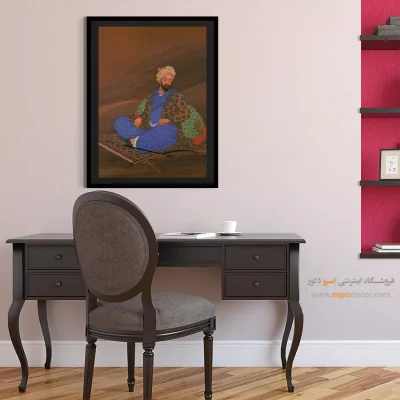 تابلو نقاشی مینیاتور روی بوم - رودکی – تابلو نقاشی های حسین بهزاد - اسپو دکور