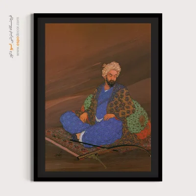 تابلو نقاشی مینیاتور روی بوم - رودکی – تابلو نقاشی های حسین بهزاد - اسپو دکور