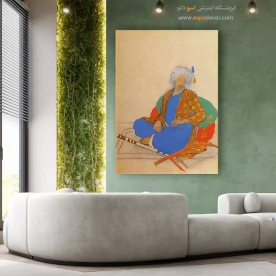 تابلو طرح کلاسیک ایرانی - رودکی – تابلو نقاشی های حسین بهزاد - اسپو دکور
