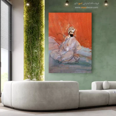 تابلو با طرح شاهنامه - رودکی – تابلو نقاشی های حسین بهزاد - اسپو دکور